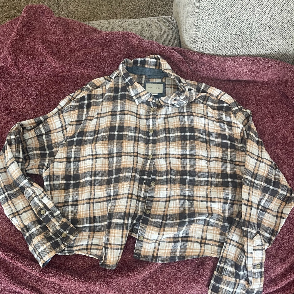 Plaid Button-Up Shirt